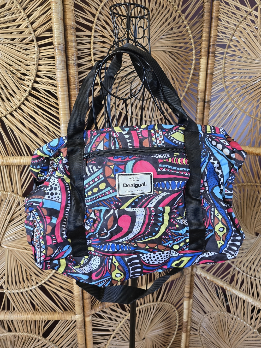 Desigual Multicolor Patterned Women’s Duffel Bag